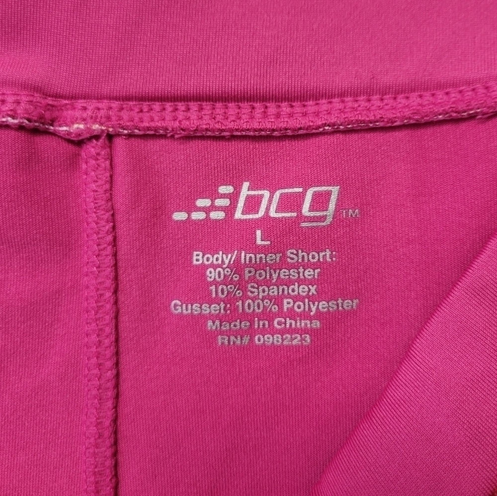 BCG tennis skirt skort Pink Orange Stripes L - Picture 3 of 5